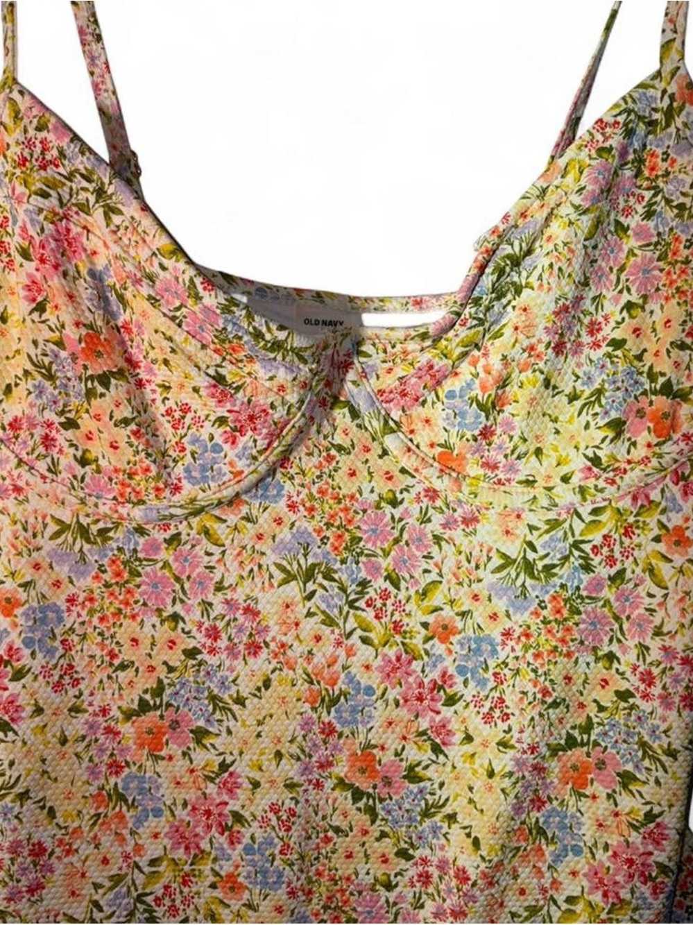 Old Navy Cream Floral One-Piece Swimsuit - Picture 3 of 9